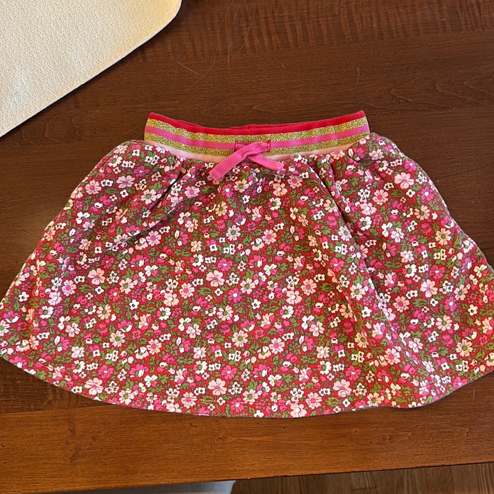 Mini Boden ditsy floral sweatshirt material skirt size 7-8 girls
